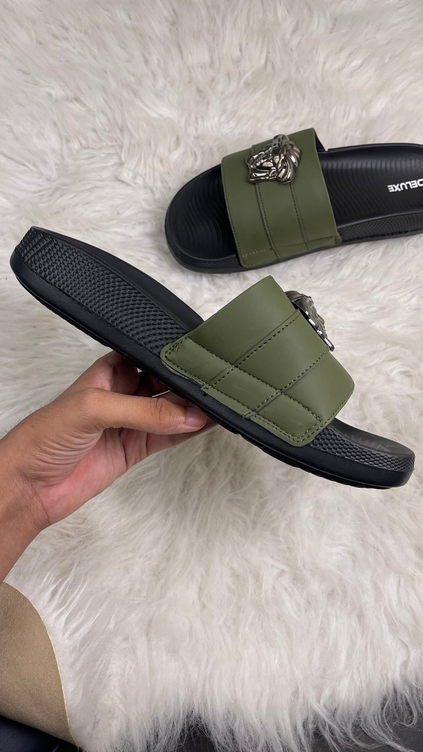 Versace Slipper Green (Ultra soft sole & medicated foaming)
