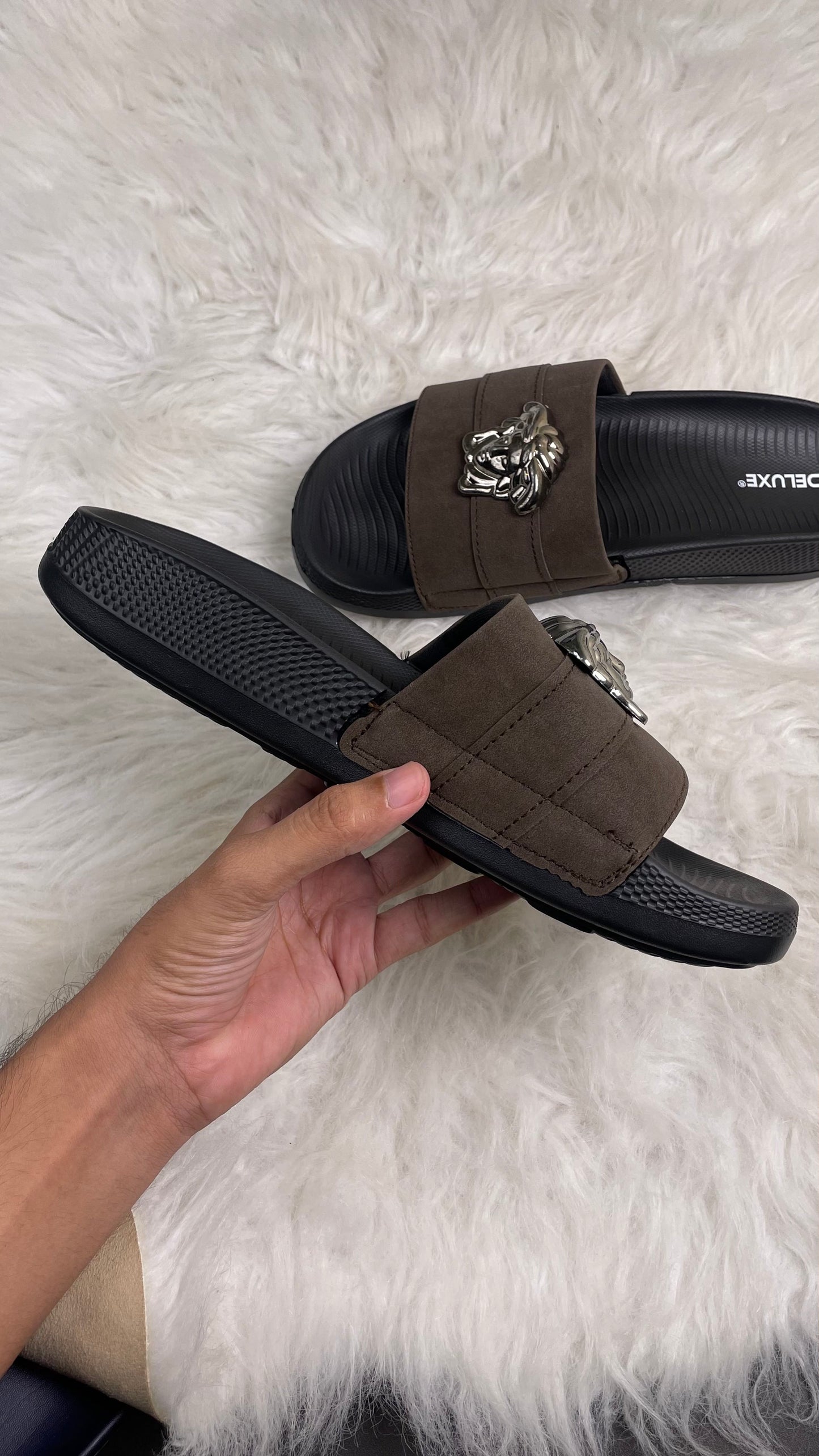 Versace Slipper Brown (Ultra soft sole & medicated foaming)