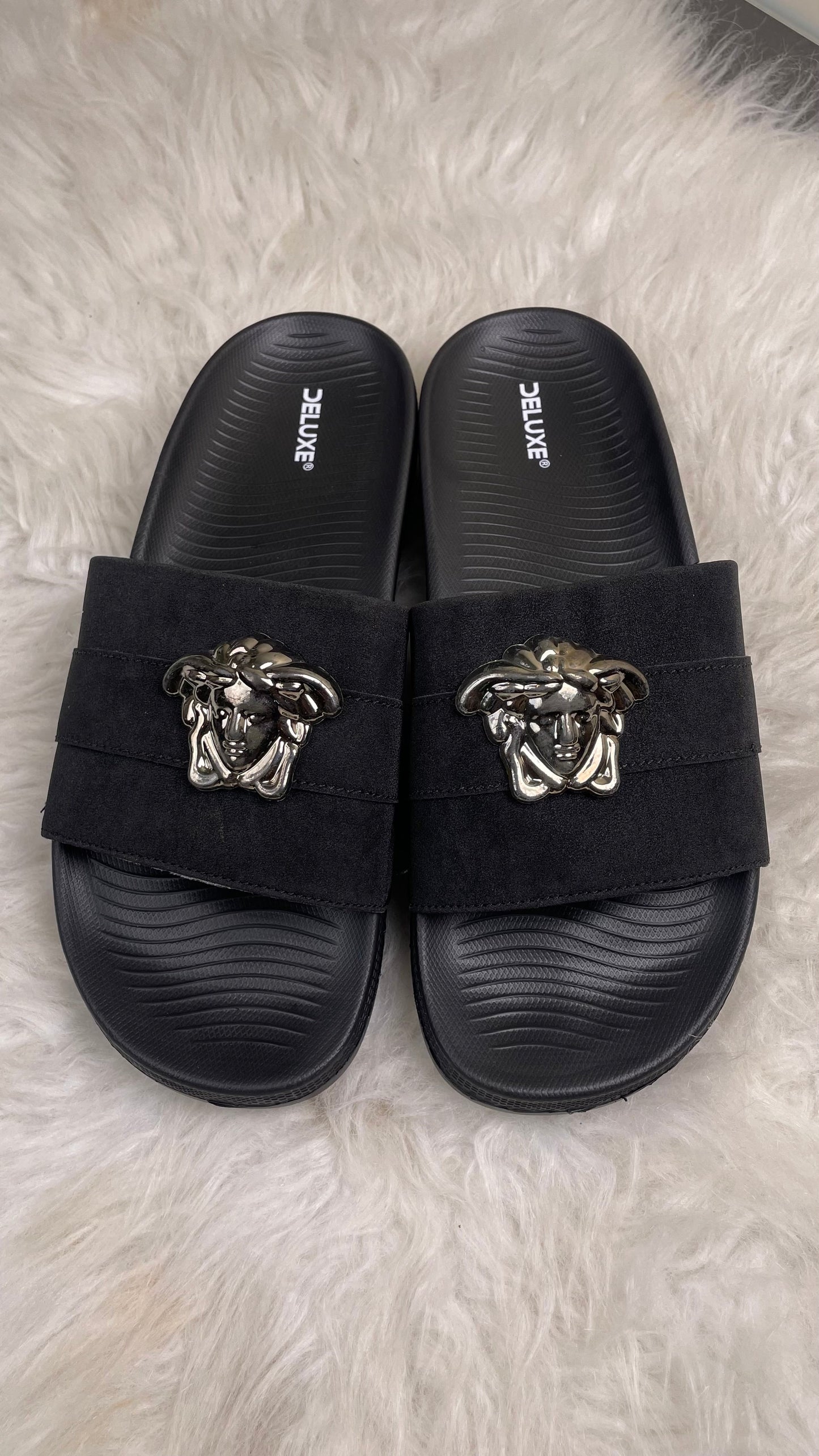 Versace Slipper Black (Ultra soft sole & medicated foaming)