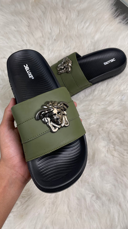 Versace Slipper Green (Ultra soft sole & medicated foaming)