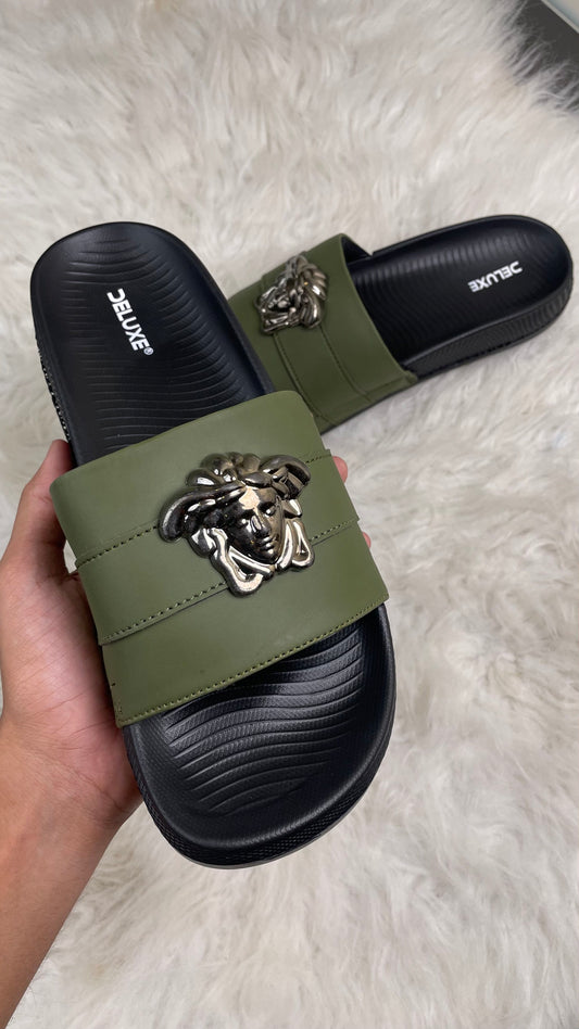 Versace Slipper Green (Ultra soft sole & medicated foaming)