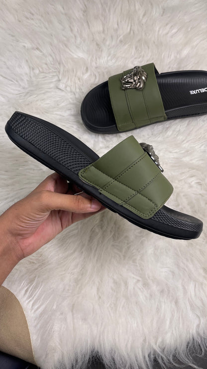 Versace Slipper Green (Ultra soft sole & medicated foaming)