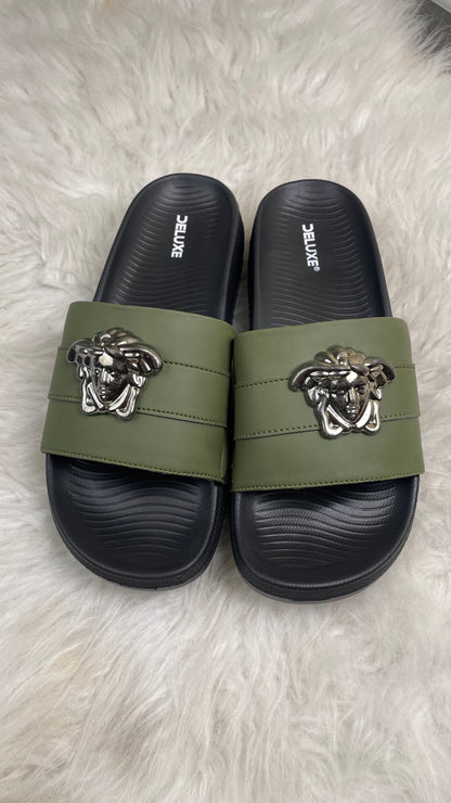 Versace Slipper Green (Ultra soft sole & medicated foaming)