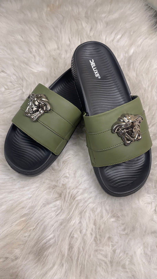 Versace Slipper Green (Ultra soft sole & medicated foaming)
