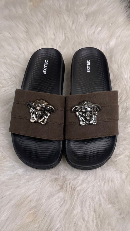 Versace Slipper Brown (Ultra soft sole & medicated foaming)