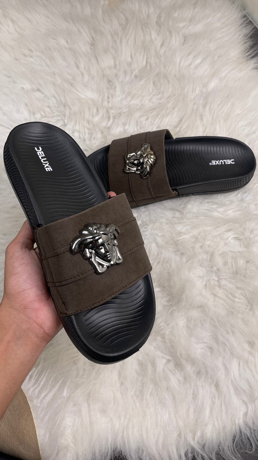 Versace Slipper Brown (Ultra soft sole & medicated foaming)