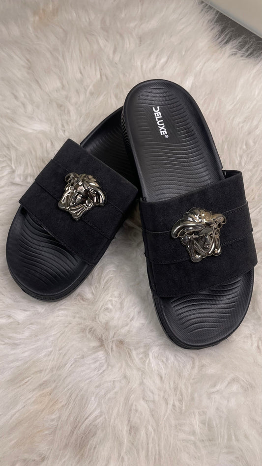 Versace Slipper Black (Ultra soft sole & medicated foaming)