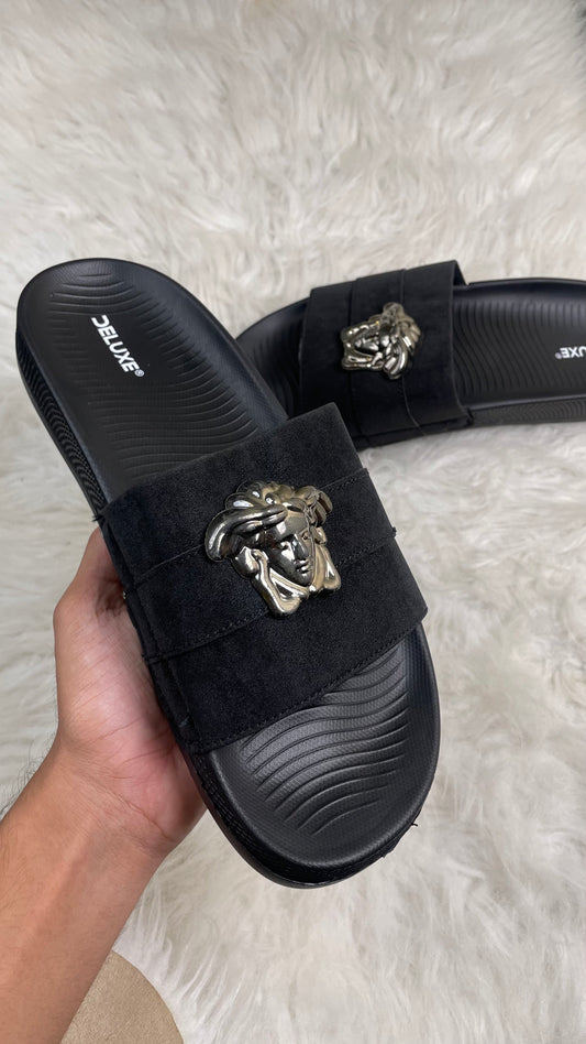 Versace Slipper Black (Ultra soft sole & medicated foaming)